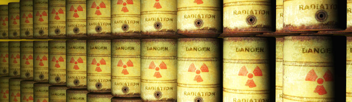 Cans of nuclear waste